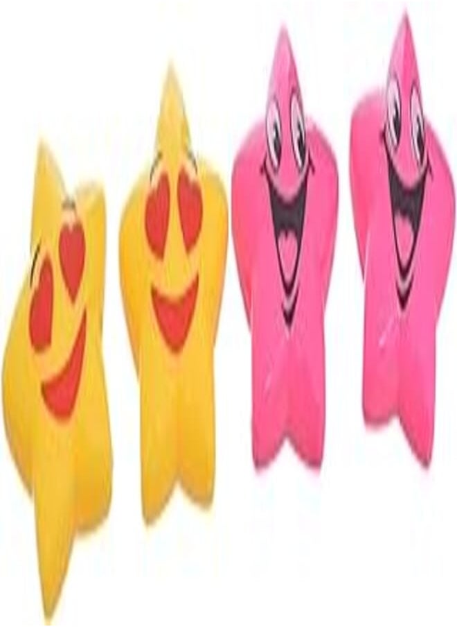 Yuefan YUEFAN 9095 Manual Pencil Sharpener with Shell Lovely Star Shape Pack of 4 Pieces - Pink Yellow 
