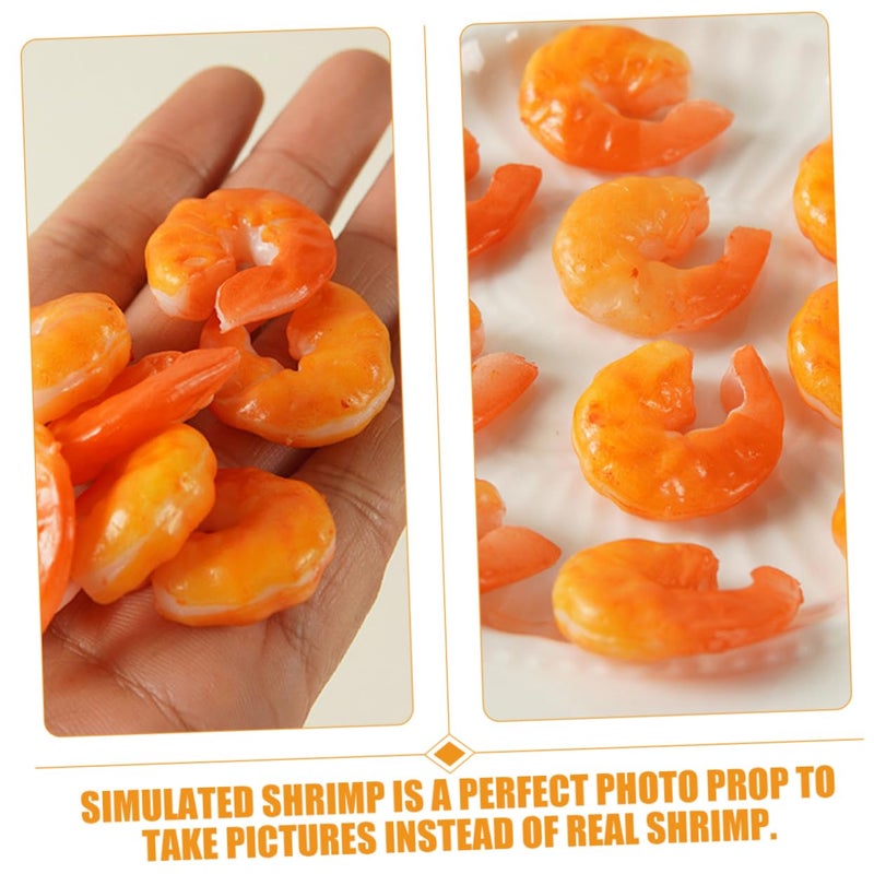 Realistic Artificial Shrimp Models 15pcs Miniature Food Props for Photography Display - Image 4