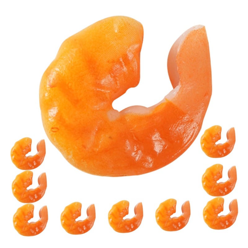 Realistic Artificial Shrimp Models 15pcs Miniature Food Props for Photography Display - Image 2