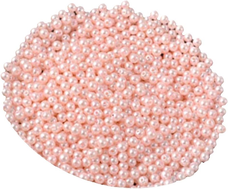 klarako Imitation Pearl 6Mm Straight Pearl Imitation Pearl 500 Beads Light Pink 500 + 6mm Beige 500 - Image 2
