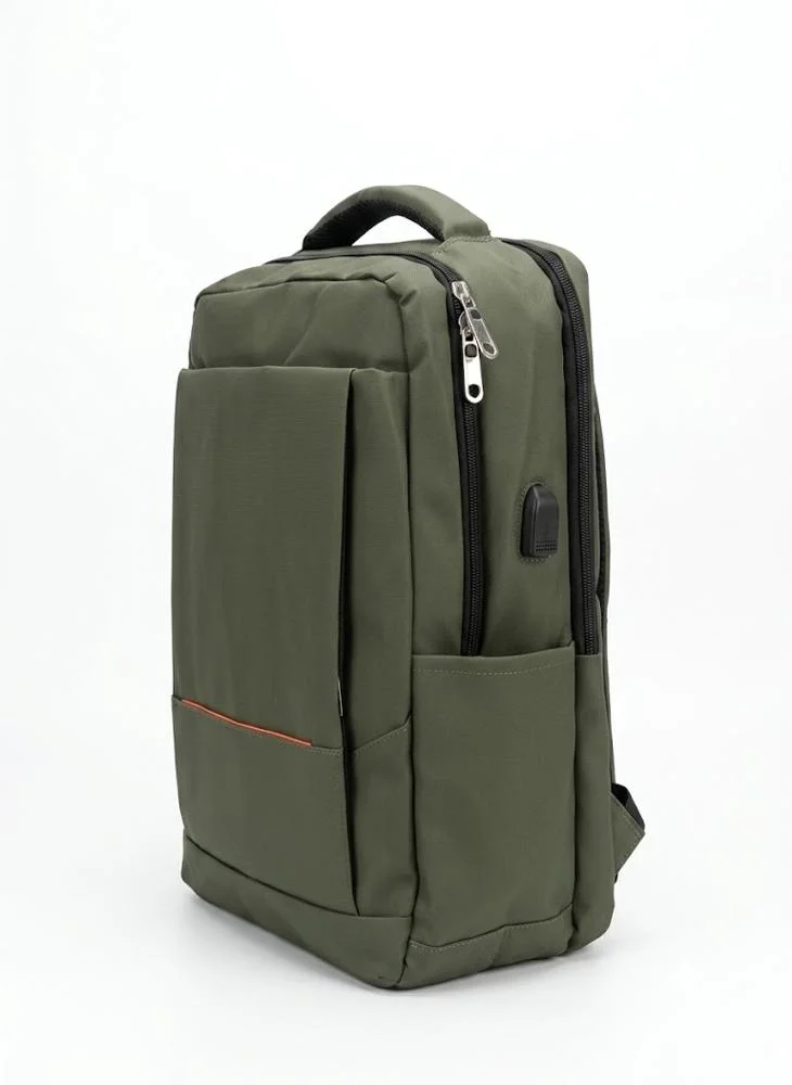 Viny Viny Men's Laptop Backpack – Business Bag with USB Charging Port – Fits 13-inch Laptop – College, Office & Travel – Army Green, Black, Blue, Grey