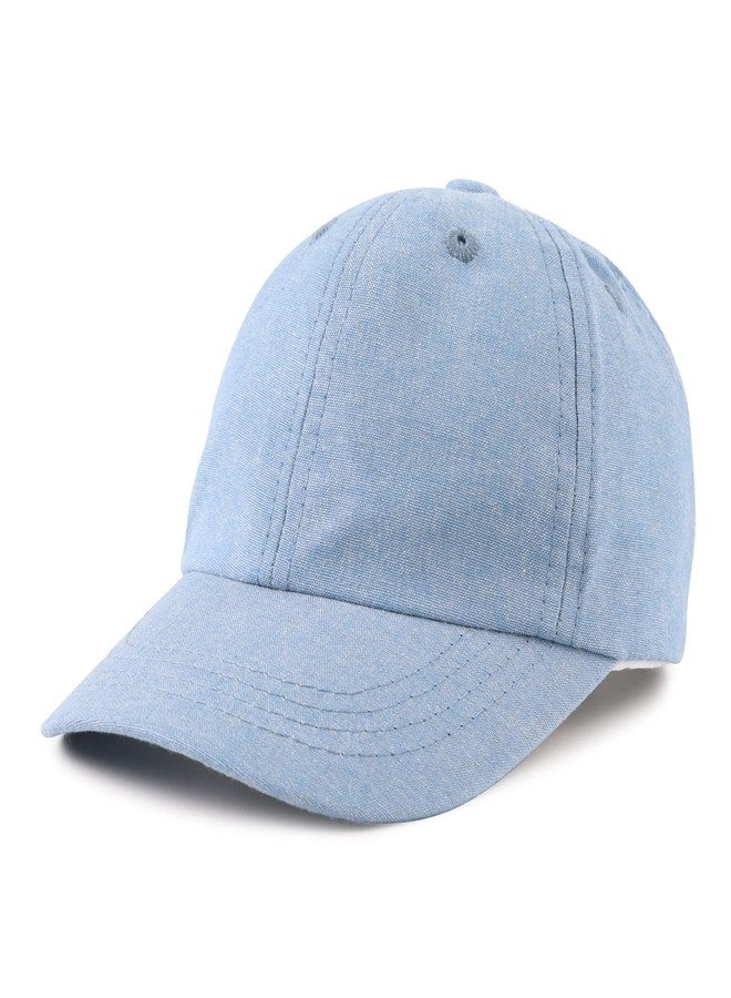 Pesaat Summer Toddler Baseball Hat Outdoor Infant Baseball Cap Cotton Baby Boy Sun Hats 3M-8Y (48cm, Light Blue) - Image 1