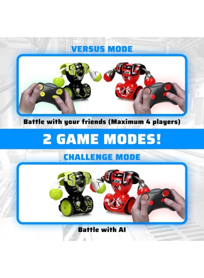 سيلفر ليت Silverlit Robo Kombat Twin Pack RC Fighting Robots with Sound Effects, LED Eyes & Combo Punch - Image 2