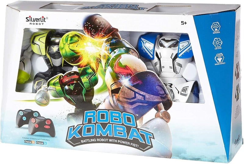 سيلفر ليت Silverlit Robo Kombat Twin Pack RC Fighting Robots with Sound Effects, LED Eyes & Combo Punch - Image 3