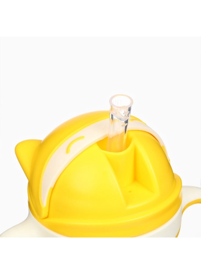 تويسو كوب سيبي كوب شرب للأطفال من تويسو - كوب شرب للأطفال ثنائي الاستخدام للماء والعصير والحليب خالٍ من مادة BPA. تصميم مقاوم للانسكاب مع مقابض سهلة الإمساك وغطاء مقاوم للتسرب، سعة 280 مل للأطفال الصغار (أصفر) - Image 3