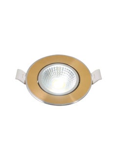 El Rawda Lighting Spot Inside The Gypsum, 7 Cm Opening, Gold And Silver Body, 6 Watts, 3-Motion Lighting  White - Warm - Cool Pcs 9x9x4 cm 