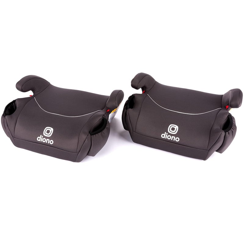 Diono Solana No Latch Pack of 2 Backless Booster Car Seats Lightweight Machine Washable Covers Cup Holders Black - Image 1
