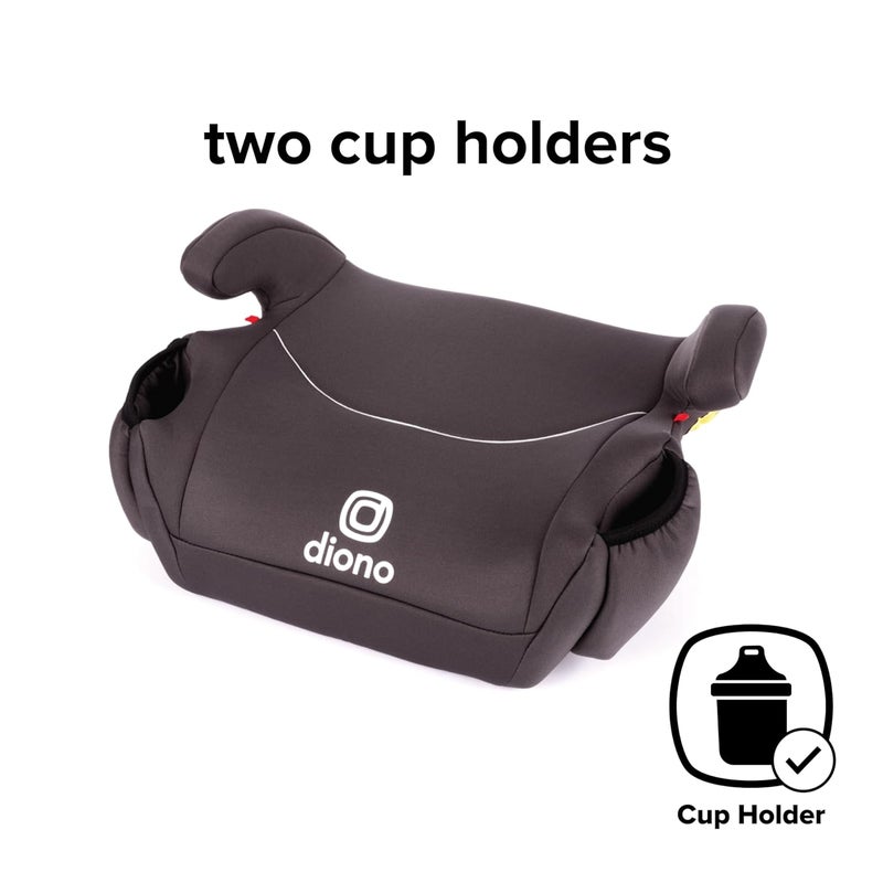 Diono Solana No Latch Pack of 2 Backless Booster Car Seats Lightweight Machine Washable Covers Cup Holders Black - Image 5