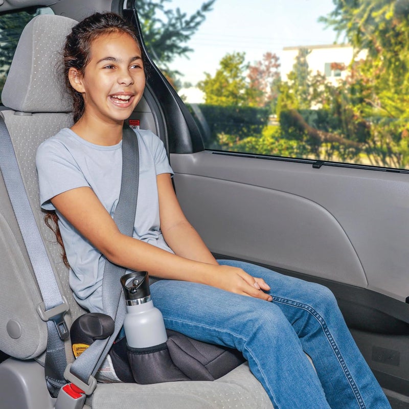 Diono Solana No Latch Pack of 2 Backless Booster Car Seats Lightweight Machine Washable Covers Cup Holders Black - Image 2