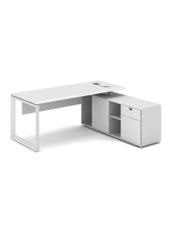 Neo Front Neo Front Powder Coated White Color Manager Table, with Water, Scratch, Heat Resistant 2m  - Image 1