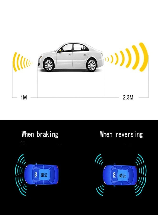 ELSNU Backup Radar System Car Auto Vehicle Reverse with 8 Parking Sensors kit Distance Detection LCD Distance Display Sound Warning … - Image 2