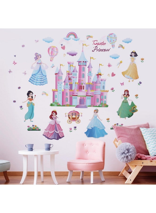 KIRIN Princess Castle Wall Decal, Pink Castle Wall Stickers Decor, Girls Bedroom Wall Stickers Decoration - Image 5