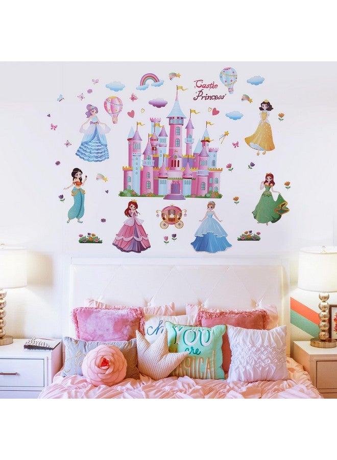 KIRIN Princess Castle Wall Decal, Pink Castle Wall Stickers Decor, Girls Bedroom Wall Stickers Decoration - Image 3