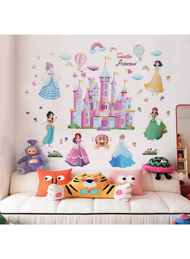 KIRIN Princess Castle Wall Decal, Pink Castle Wall Stickers Decor, Girls Bedroom Wall Stickers Decoration - Image 4