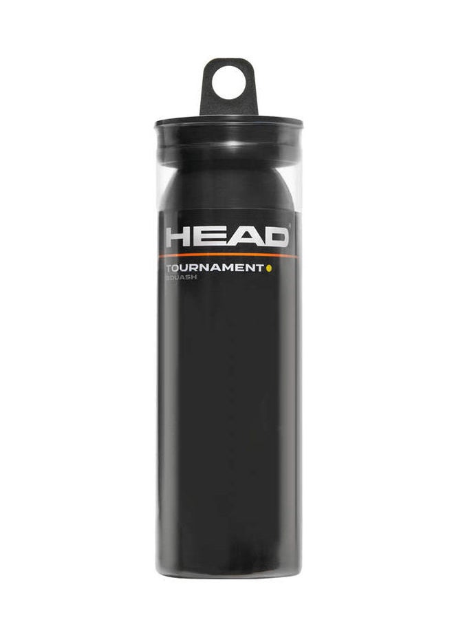 HEAD Tournament Squash Balls | Pack Of 3 | Single Yellow Dot 