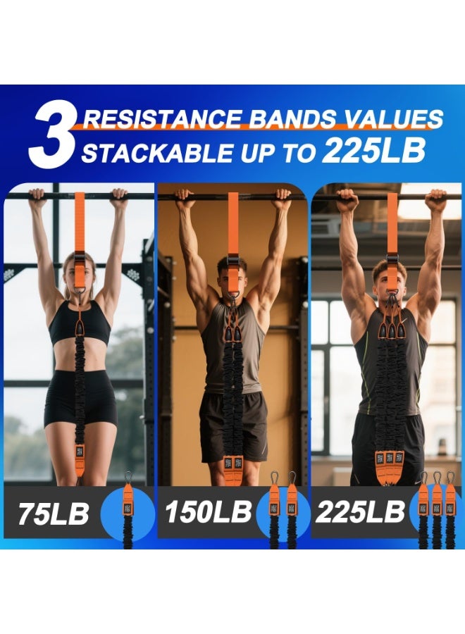 FDTY Pull Up Assistance Bands, Resistance Bands for Pull Up Bar Working Out with Feet Straps ，Adjustable Heavy Duty Pull Up Assist Equipment, Home Gym Fitness Exercise Strength Muscle Training - Image 4