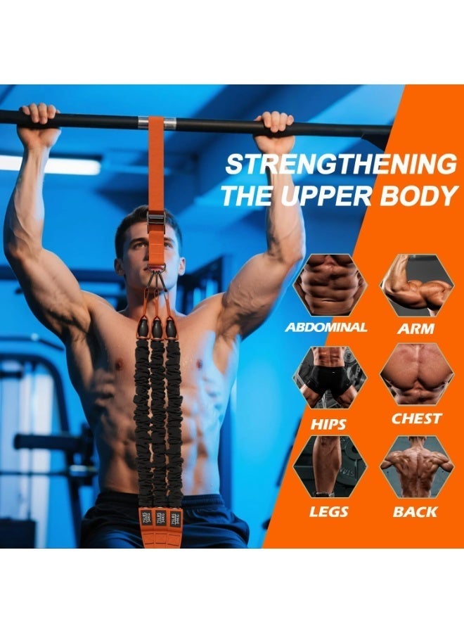 FDTY Pull Up Assistance Bands, Resistance Bands for Pull Up Bar Working Out with Feet Straps ，Adjustable Heavy Duty Pull Up Assist Equipment, Home Gym Fitness Exercise Strength Muscle Training - Image 1