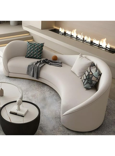 Comfynest Sherpa Sofa with Comfort Memory Foam & Included Pillows - Modern Style