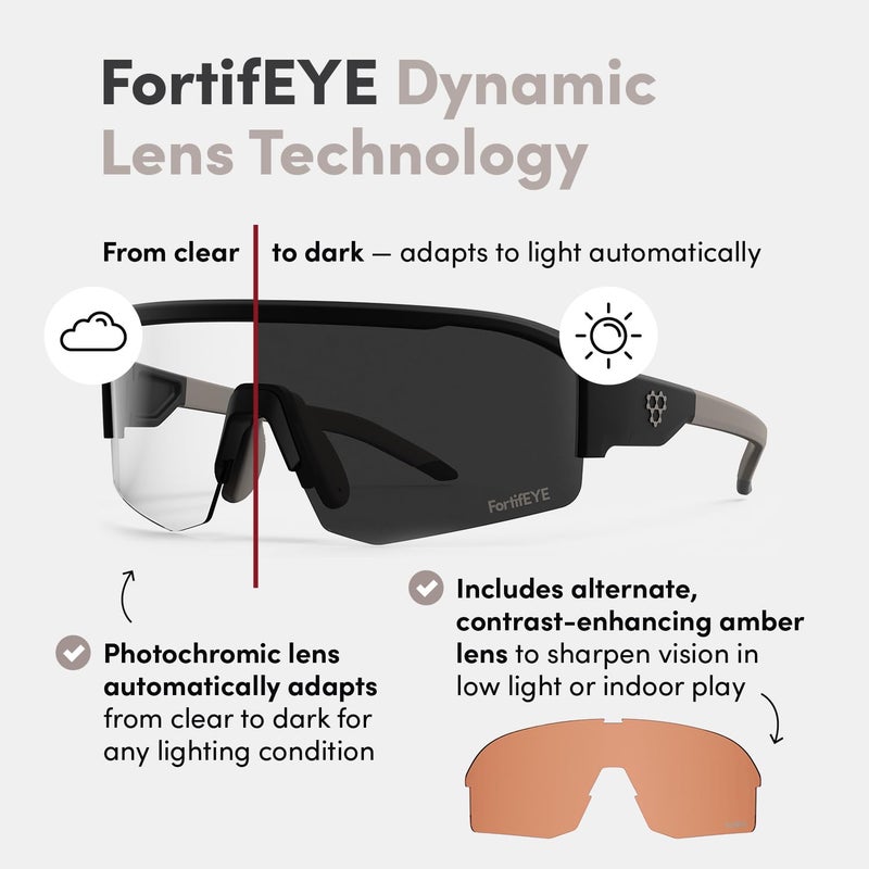 CRBN Pickleball - Pivot Pickleball Glasses for Men & Women - Eye Protection - Photochromic Lens Provides Sun & Impact Protection in All Conditions - Image 3