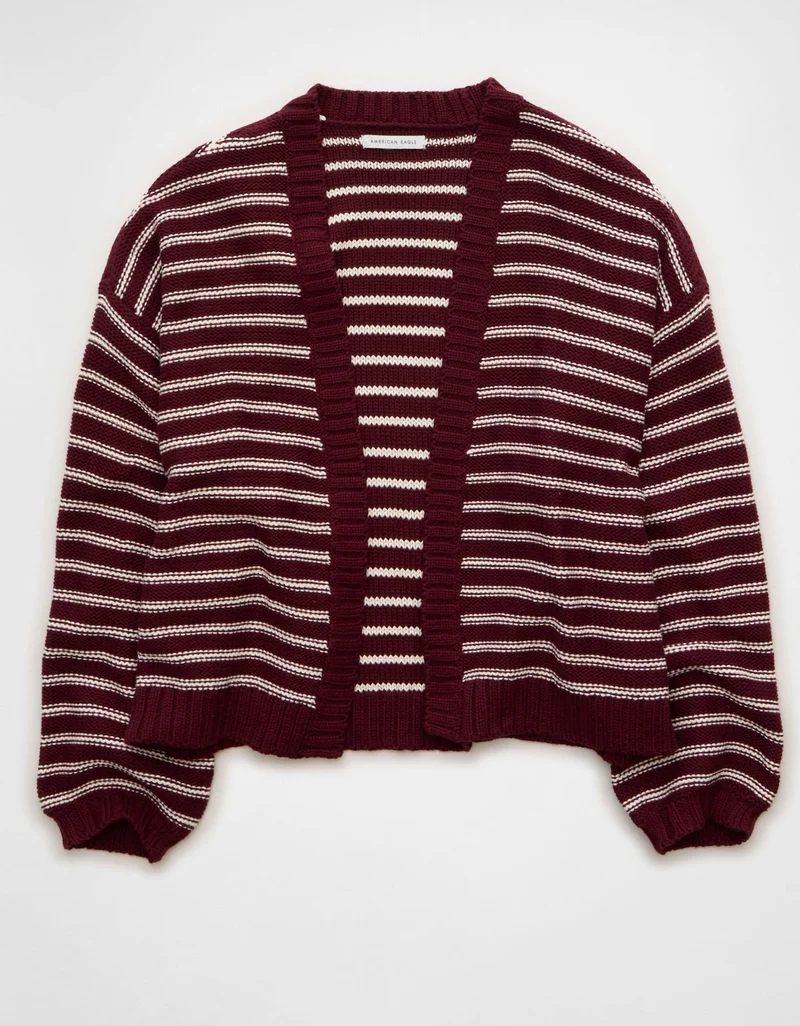 American Eagle  AE Balloon-Sleeve Open-Front Cardigan for Women | Best Price UAE