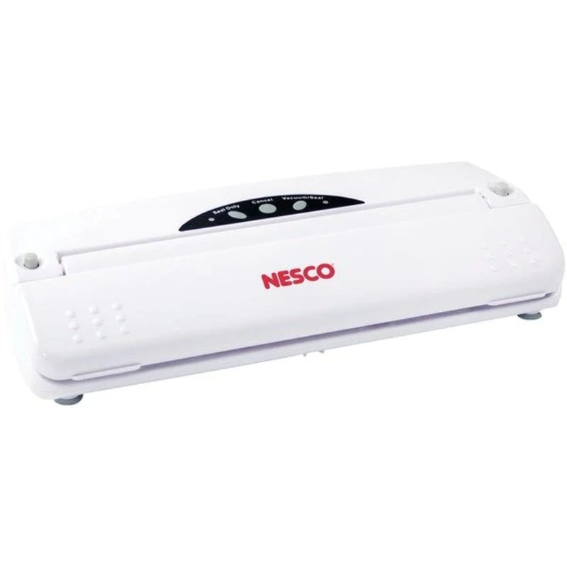Nesco VS01 One Touch Operation Food Vacuum Sealer with Vacuum Sealer Bags White