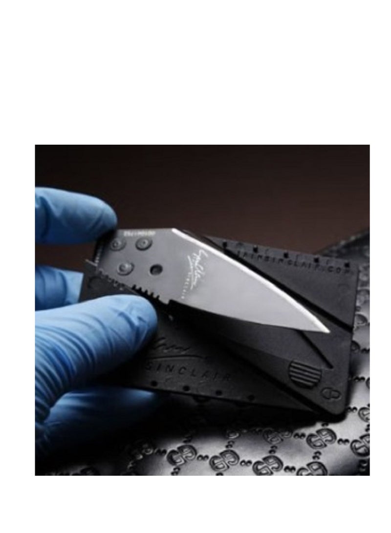 Credit Card Folding Fruit Knife Black 8.6centimeter  - Image 3