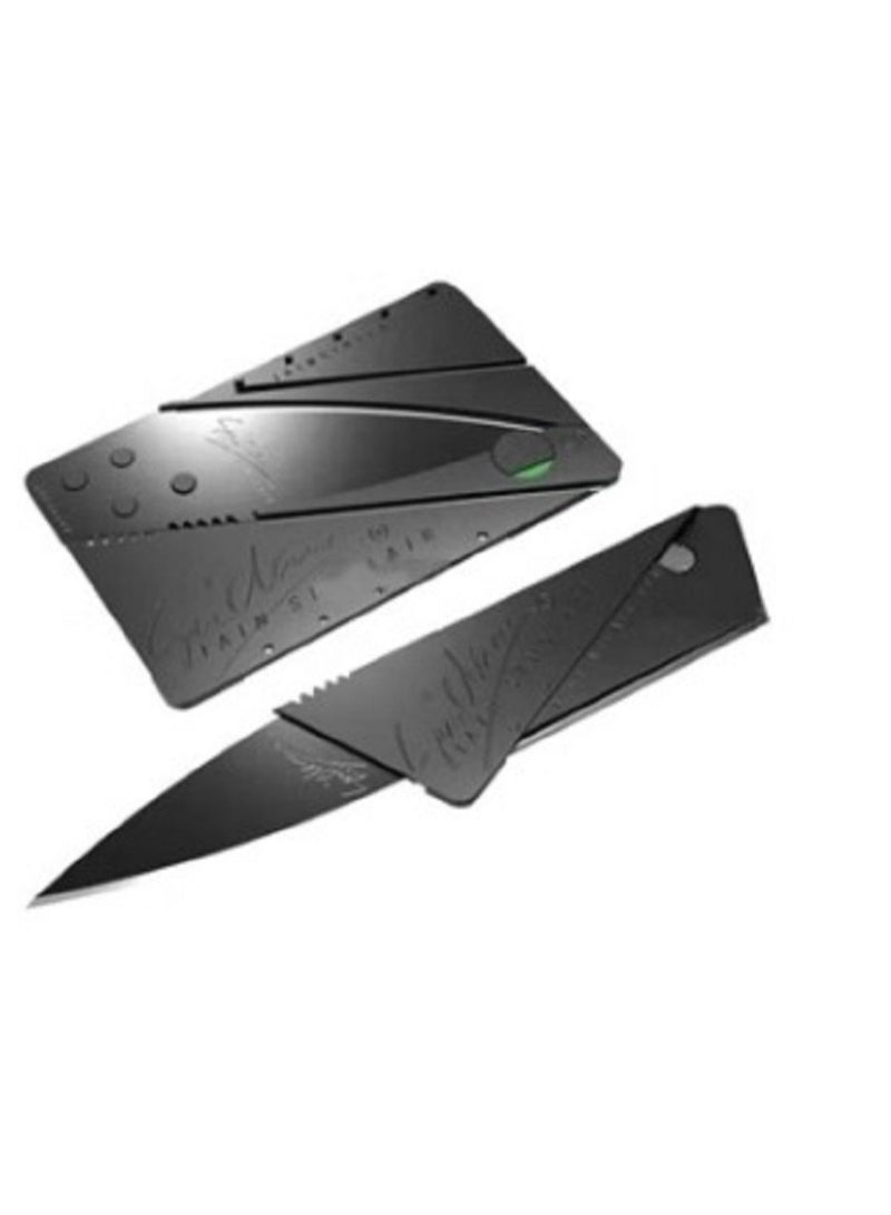 Credit Card Folding Fruit Knife Black 8.6centimeter  - Image 1