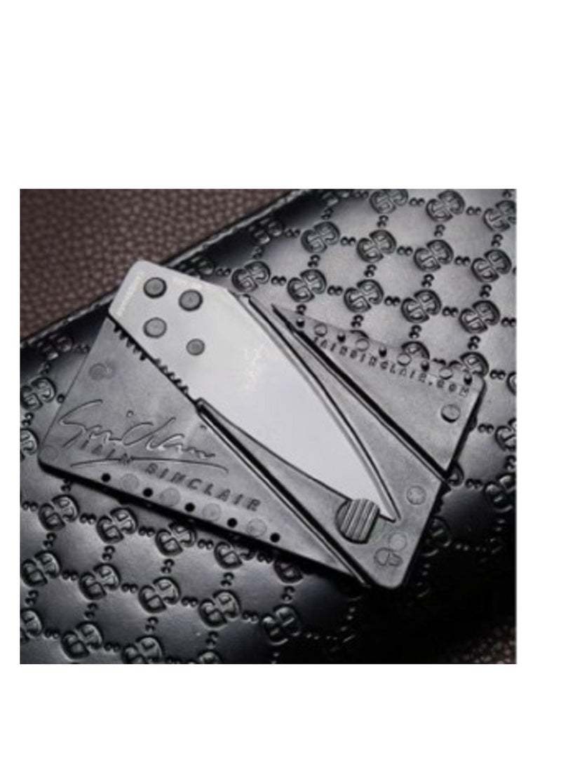 Credit Card Folding Fruit Knife Black 8.6centimeter  - Image 2