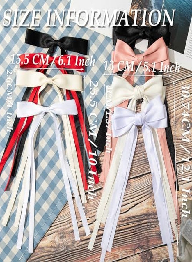 CHIROGRAPHY 8 PCS Hair Bows Clips for Women and Girls | Stylish Bow Knot Hair Clips with Non-Slip Claw Hairpins | Multicolor Hair Accessories for Thick and Thin Hairs | - Image 3