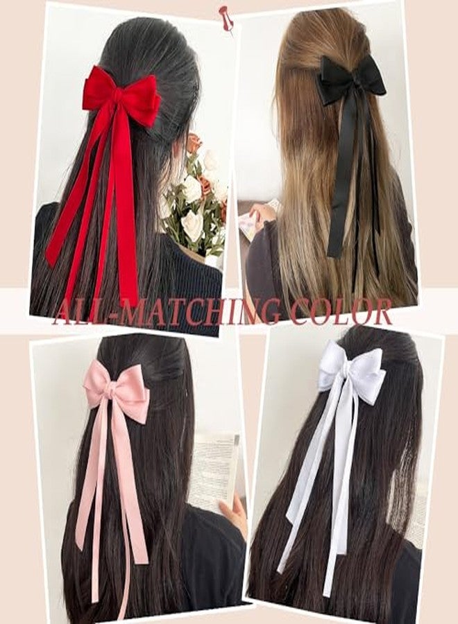 CHIROGRAPHY 8 PCS Hair Bows Clips for Women and Girls | Stylish Bow Knot Hair Clips with Non-Slip Claw Hairpins | Multicolor Hair Accessories for Thick and Thin Hairs | - Image 4