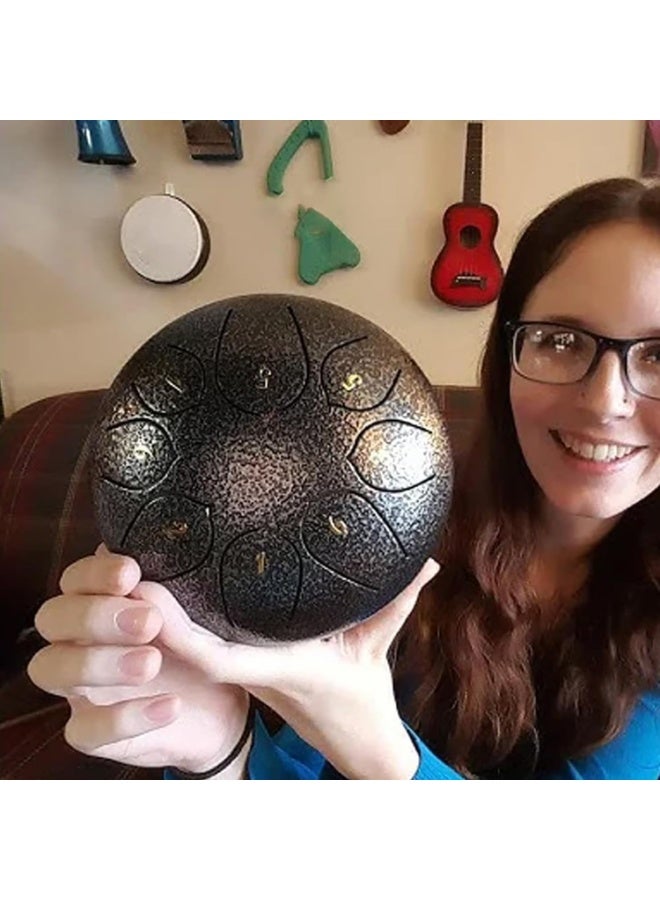 KOWVOWZ Rain Drum For Outside Garden, Steel Tongue Drum, Chakra Drum For Rain, Rain Music Maker Outside for Entertainment Meditation 6 Inches 8 Notes - Image 4