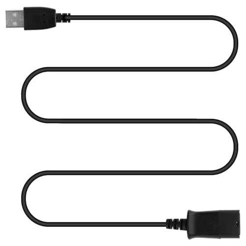 BTFO USB Adapter Cable, 49.2 Inch Long QD (Quick Disconnect) to USB Type A Plug USB-A Male Cable for Plantronics QD Headset Computer Laptop PC Soft Phone Mac Windows Linux Skype - Image 1