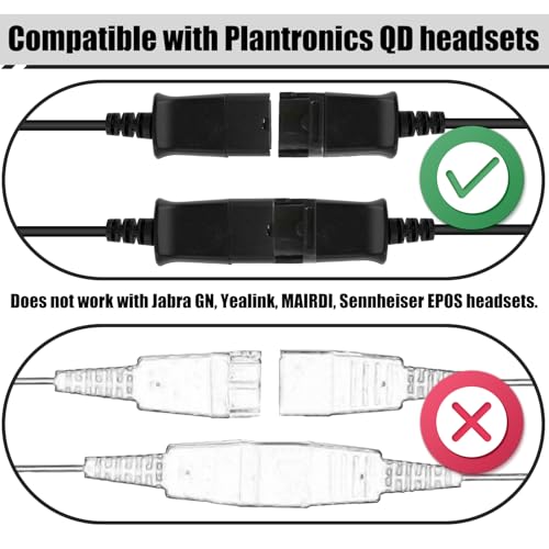 BTFO USB Adapter Cable, 49.2 Inch Long QD (Quick Disconnect) to USB Type A Plug USB-A Male Cable for Plantronics QD Headset Computer Laptop PC Soft Phone Mac Windows Linux Skype - Image 4