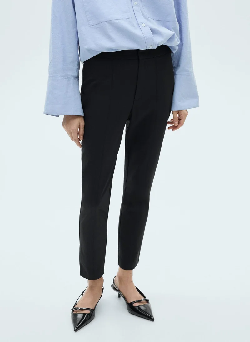 MANGO High Waist Stright Fit Trousers