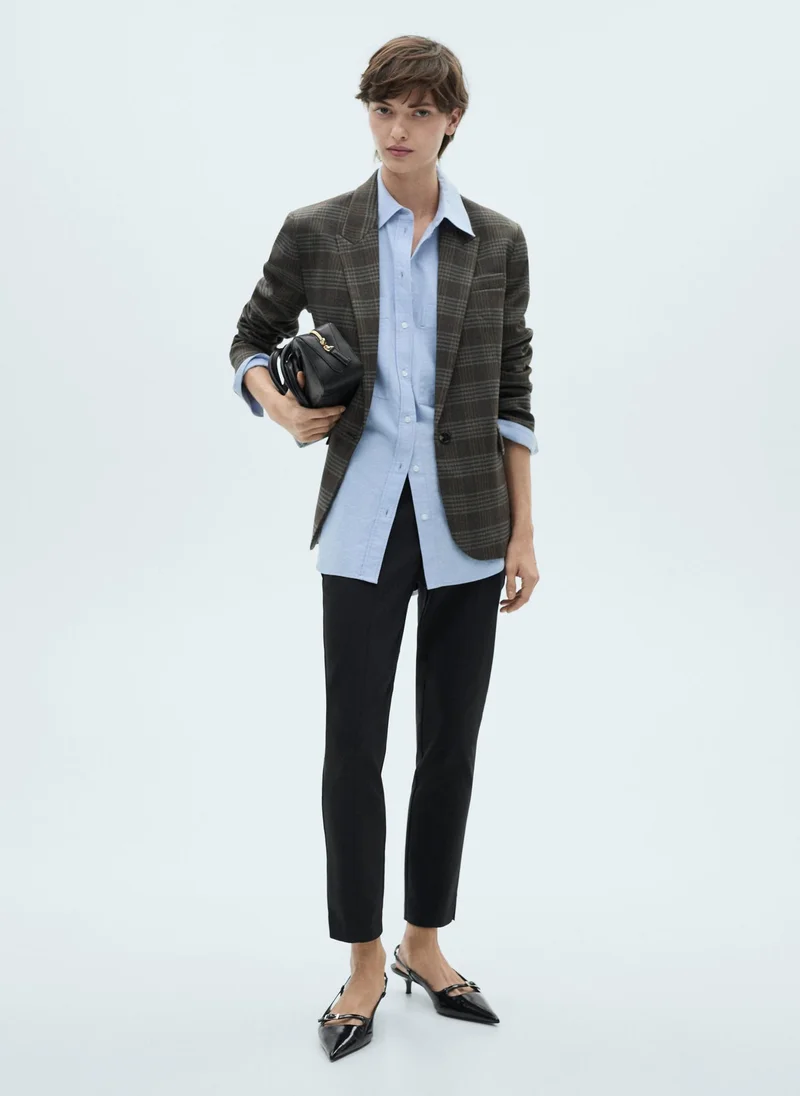MANGO High Waist Stright Fit Trousers