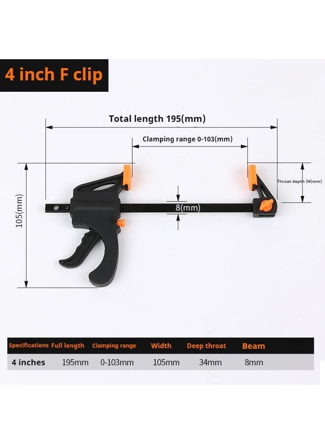 F Type Clamp Quick Ratchet Release Speed Squeeze Wood Working Bar Fixture Grip Carpenter Tool  - Image 1