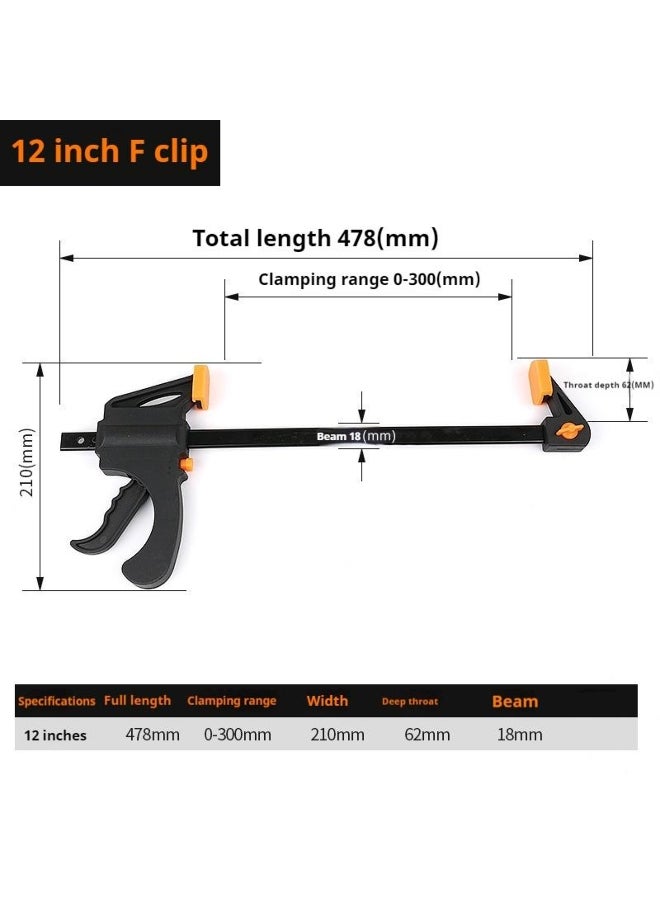 F Type Clamp Quick Ratchet Release Speed Squeeze Wood Working Bar Fixture Grip Carpenter Tool  - Image 5