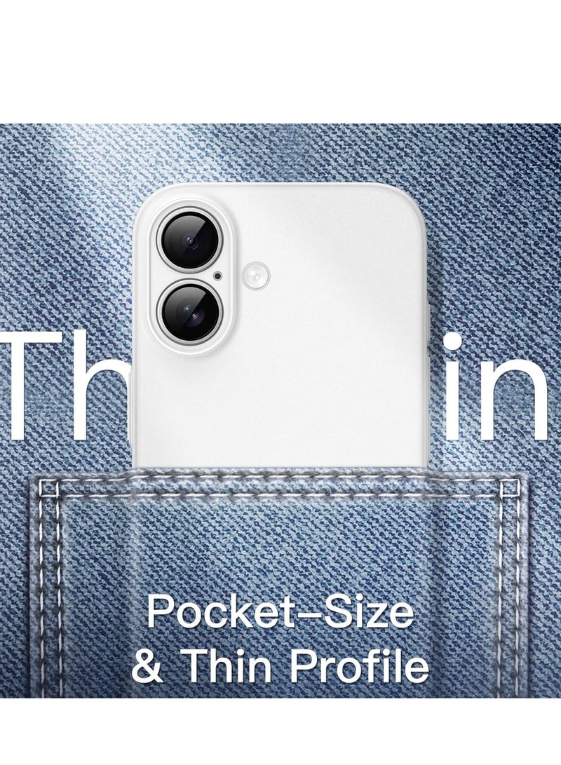 ELTRAZONE Ultra Slim Matte White Case for iPhone 16 (6.1") – Lightweight, Minimalist Design with Full Camera Lens Protection - Image 5