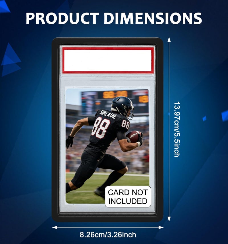 YZtree Card Guard for PSA: 6 Pack Flexible Slab Bumper for Graded Card Cases, Shock-Absorbing, Anti-Scratch Edge & Corner Guard for Standard PSA Slabs, Black - Image 2