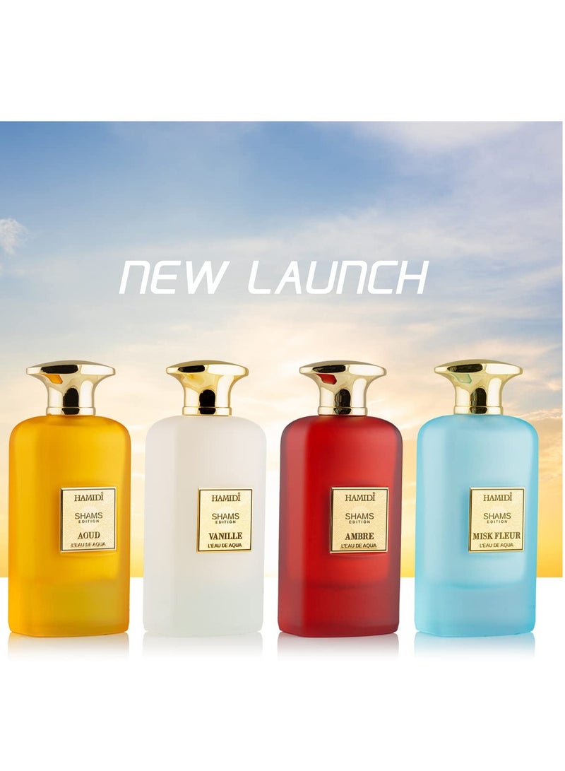 Hamidi Shams Edition Misk Fleur L' Eau De Aqua Perfumes for Unisex 100ml, Water Perfume, Long Lasting - Image 4