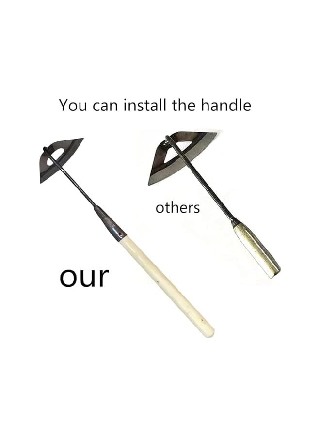 PROMASS بروماس 2 قطع مجرفة فولاذية صلبة مجوفة، مجارف حديقة للزراعة، مجرفة مجوفة للحدائق، أداة حديقة مجرفة، مجرفة حديقة لزراعة الأعشاب الضارة، التخفيف، زراعة المزارع - Image 4