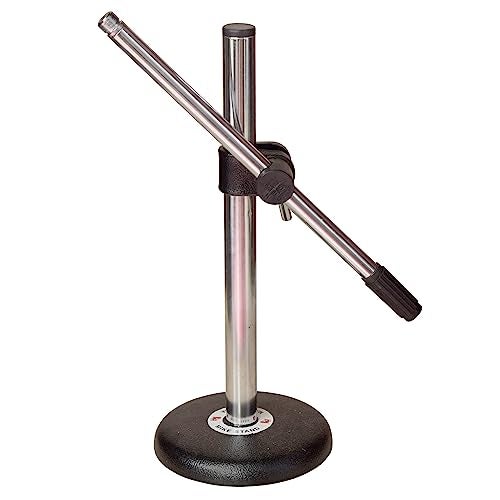 Kh Table/Floor Microphone instrument 15 Inch Stand Black Round Base - Image 1