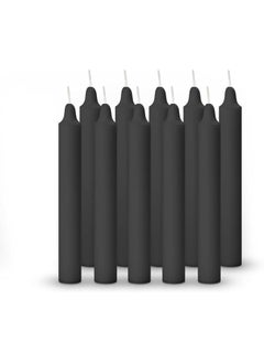 The Bros Taper Candles, 20 cm, Black, Set of 10, for Home, Dinner Party and Wedding  - Image 1