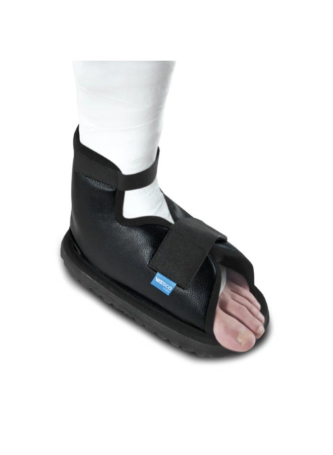 VISSO Cast Shoe | Waterproof Plaster Covering Shoe | Prevents Wear & Tear of Foot Cast Cover (Grey) – Adjustable Post-Op Walking Boot for Broken Foot, Ankle Surgery & Orthopedic Recovery – Men & Women Large - Image 1