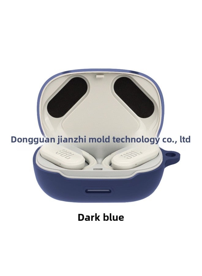 Loquat Silicone Protective Case For JBL Endurance Peak 2/3 Noise Reduction Wireless Bluetooth Earphone Cover Pure Color IP Style-Color:Midnight Blue-Model:peak_2 - Image 1