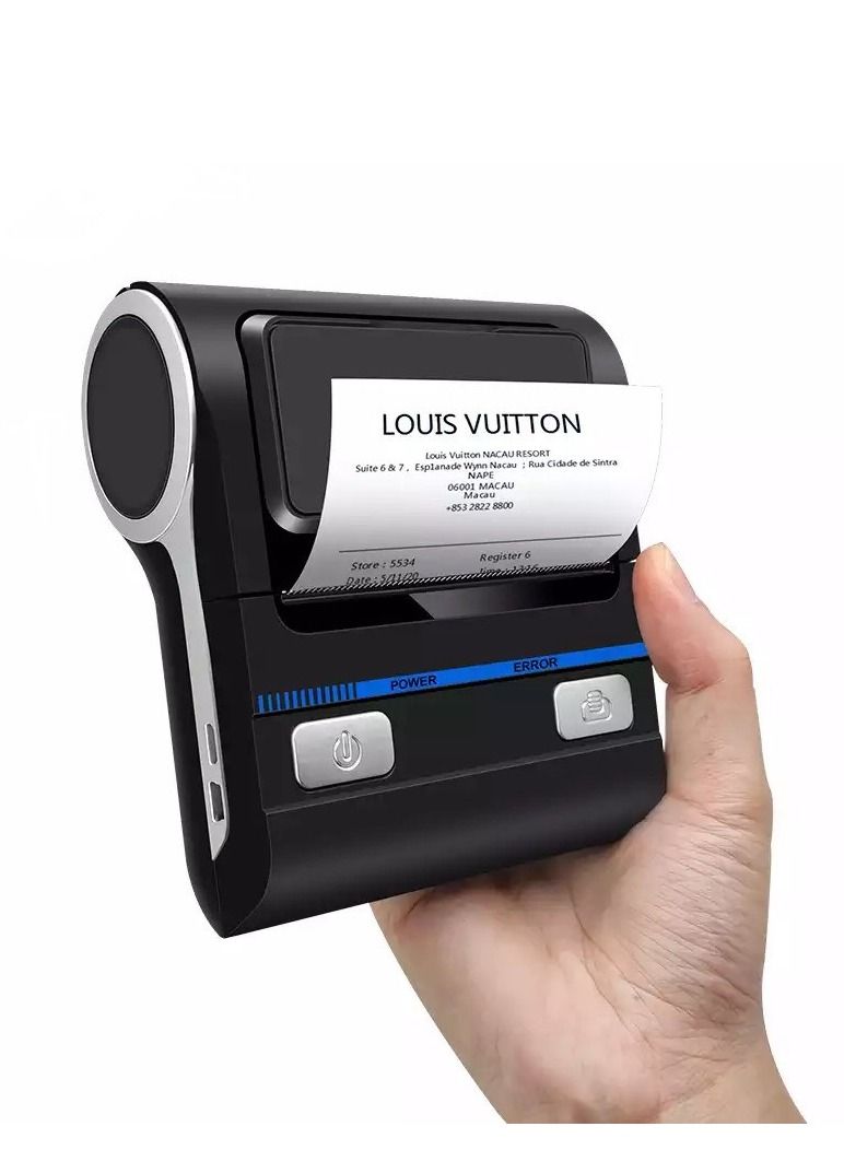 مايلستون طابعة إيصالات حرارية لاسلكية صغيرة ومحمولة بجودة بلوتوث عالية مقاس 80 مم للموبايل + حقيبة - Image 2