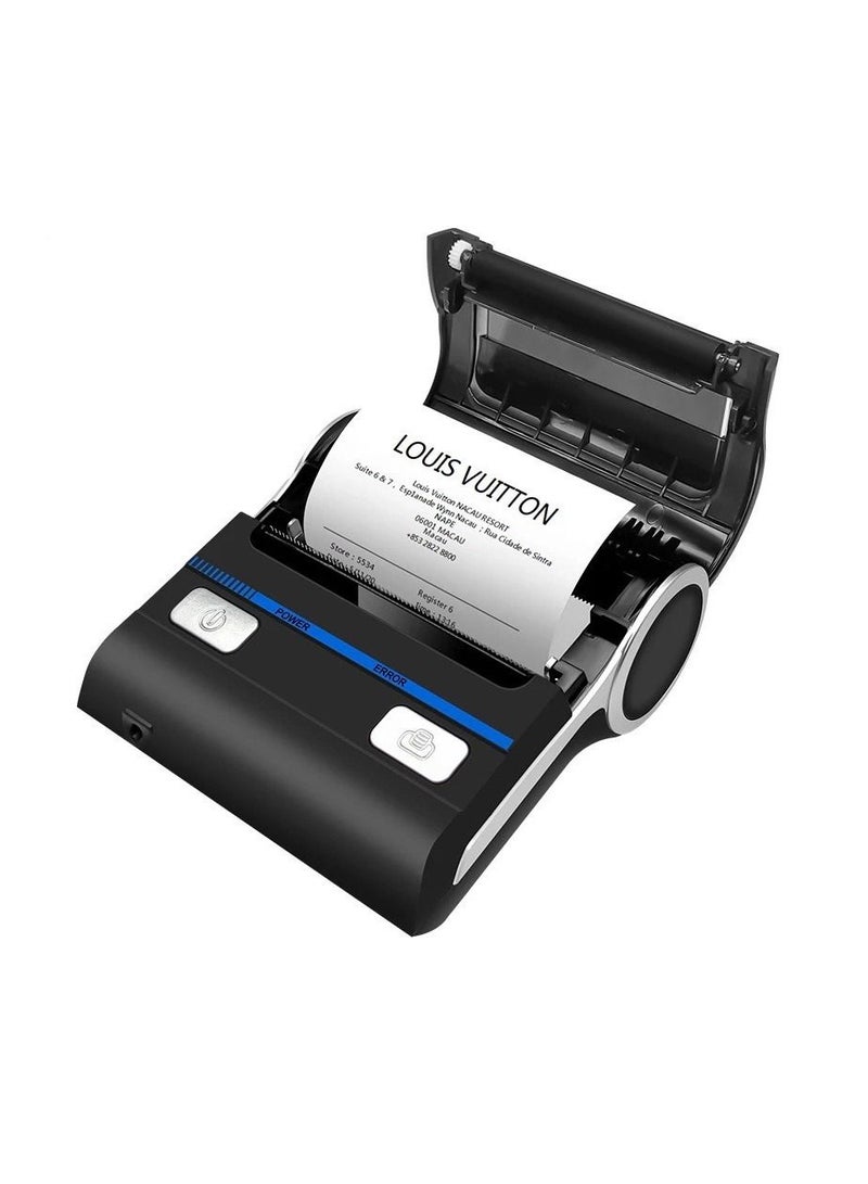 مايلستون طابعة إيصالات حرارية لاسلكية صغيرة ومحمولة بجودة بلوتوث عالية مقاس 80 مم للموبايل + حقيبة - Image 3