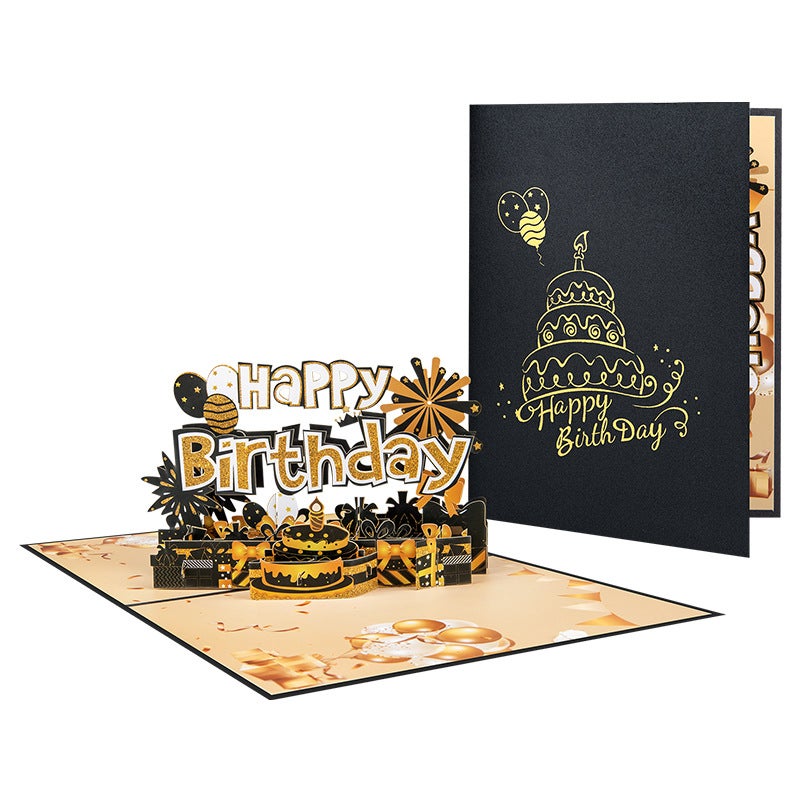 New Creative Birthday Card Happy Birthday Handmade Paper Carving Universal Birthday Card - Image 1