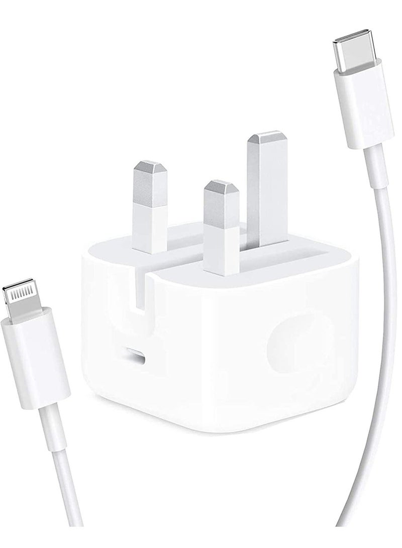 ELTRAZONE iPhone USB C Charger Plug ＆ 2m Type C Lightning Cable【Apple MFi Certified】20W USB C PD3.0 Fast Wall Charger Compatible with iPhone 13/13 Mini/13 Pro Max/12/SE - Image 1