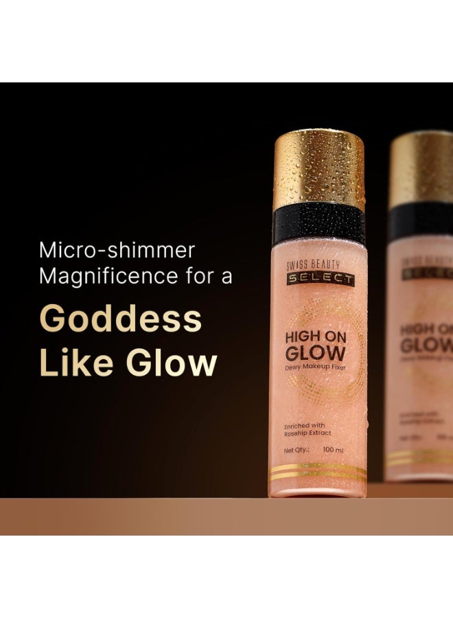 Swiss Beauty Select High on Glow Hydrating Fixer with glass-like glow | Non- Sticky & Quick Drying | 100ml - Image 5